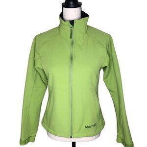 Marmot Lime Green High Neck Fleece Lined Gorpcore Jacket